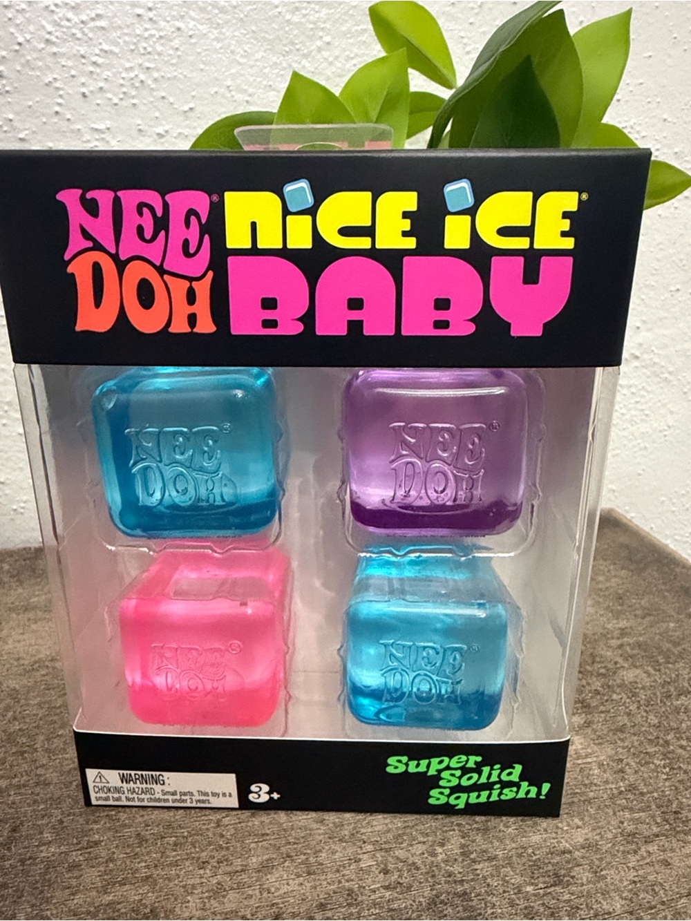 Nee Doh Nice Ice Baby Squishy Ice Cube Set - Blue, Purple, Pink